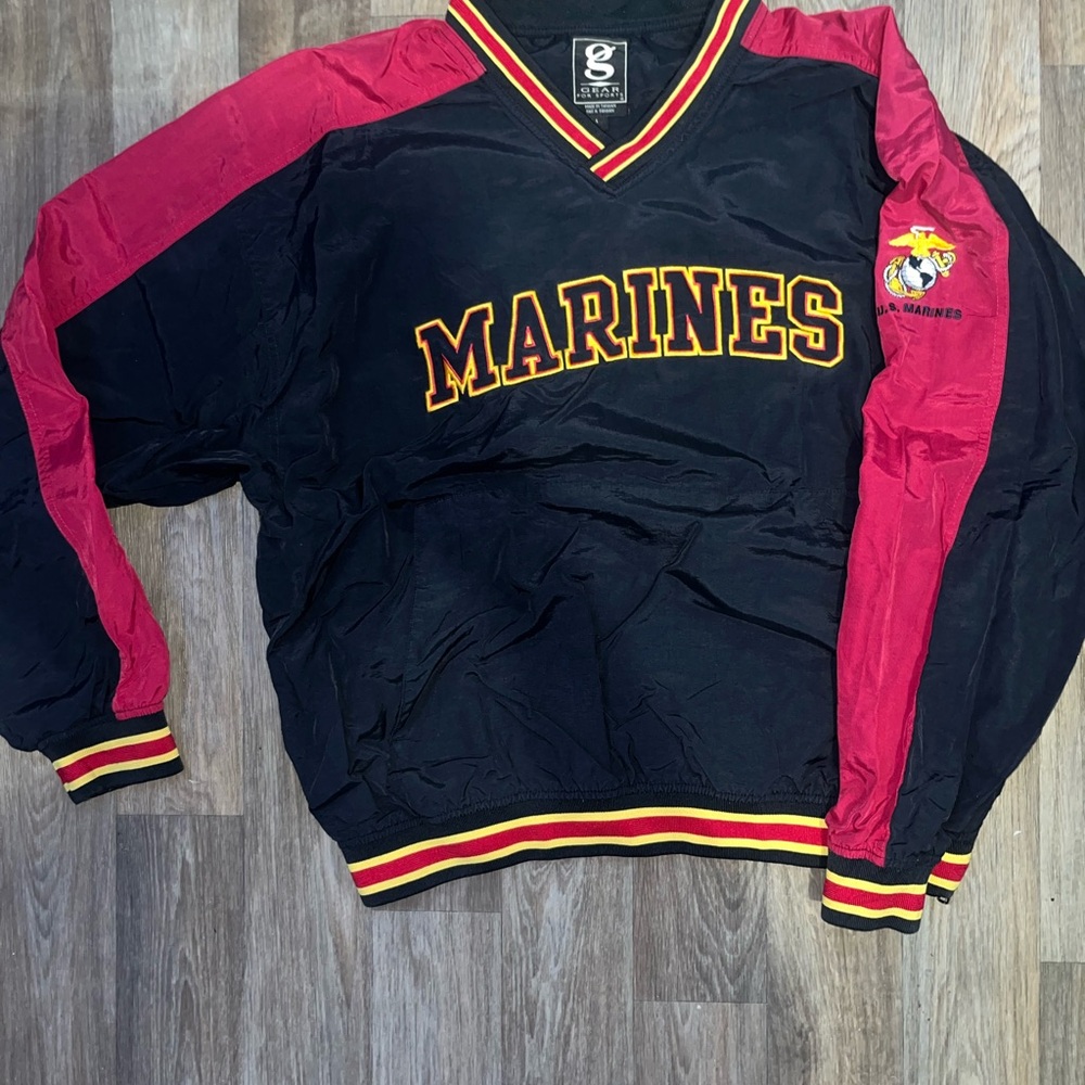 Gear For Sports Marines V-Neck Sweater - Black and Red